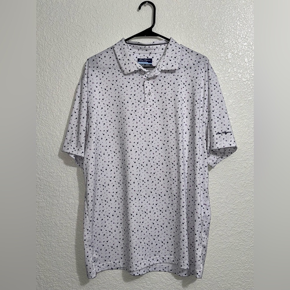 Hogan White and Black Patterned Men's Polo Shirt